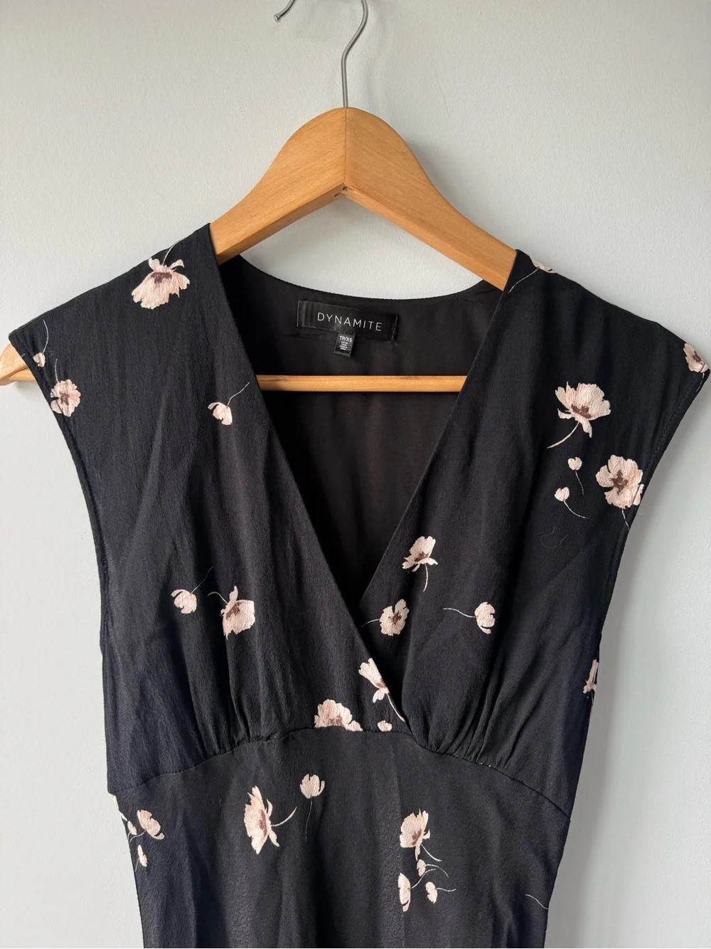 Dynamite Black Maxi Dress with Blush Floral Print - Picture 2 of 5